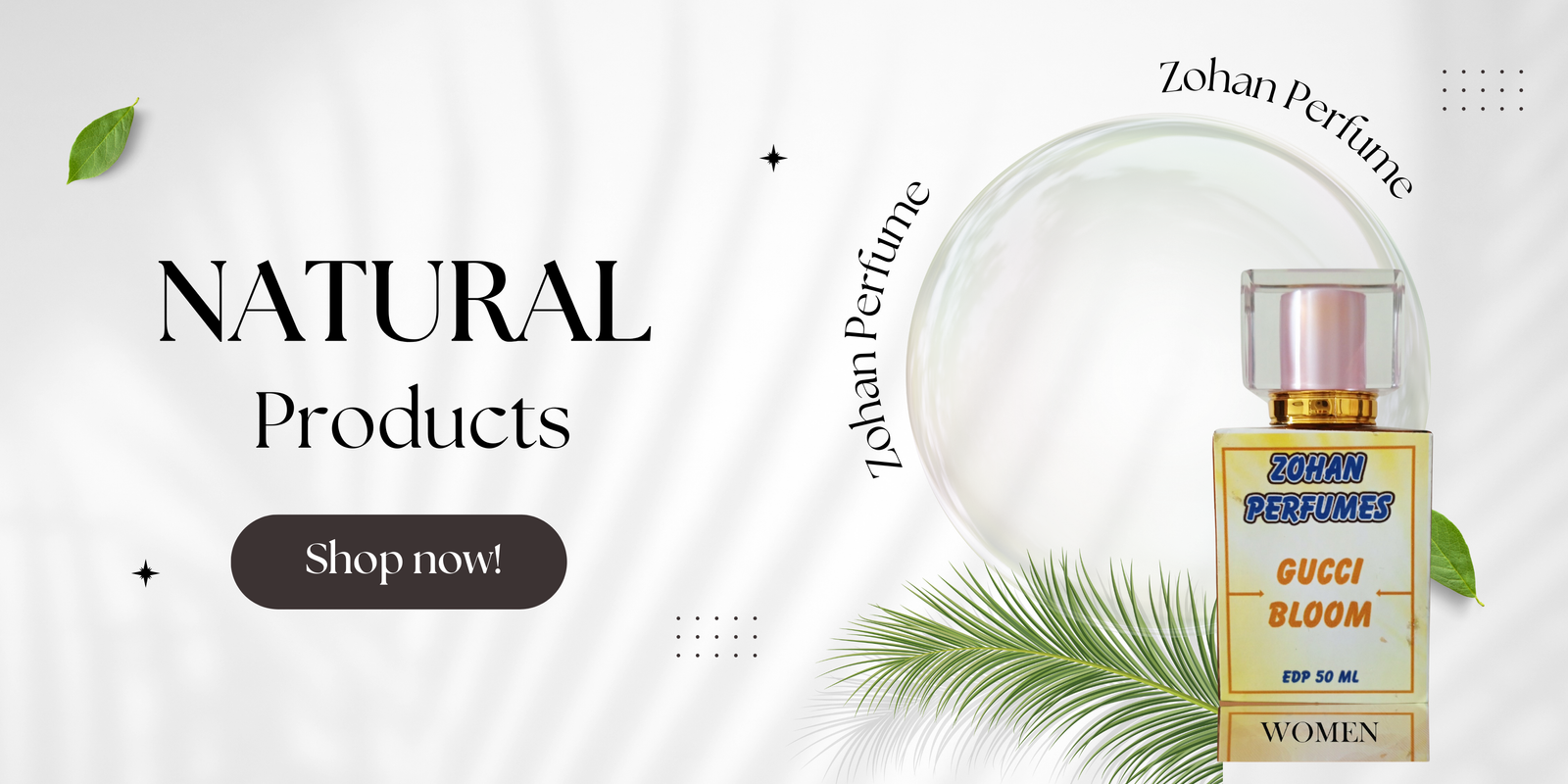 White Black Modern Natural Skincare Products Banner